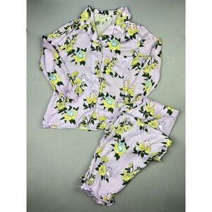 Care Bears X‎ Cath Kidston Women's S Lilac Floral Ruffle Pajama Set (Read)